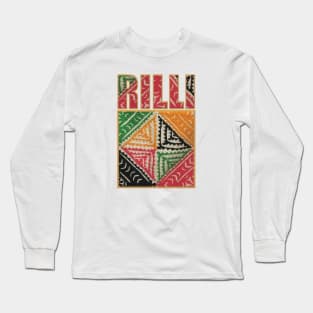 Rilli Quilt Pattern Long Sleeve T-Shirt